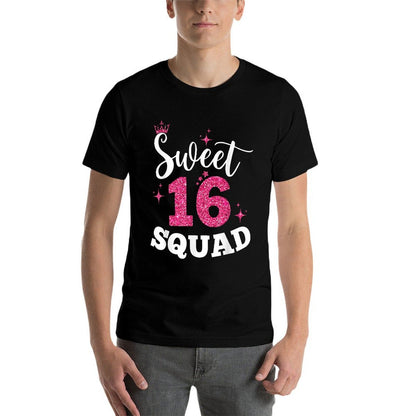 Sweet 16 Squad Girl Sixteenth Funny Birthday Party Gifts  Moisture-wicking T-Shirt