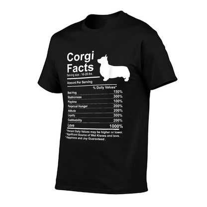 Funny Corgi Facts Nutrition Gift Cardigan Pembroke  Polyester Blend T-Shirt