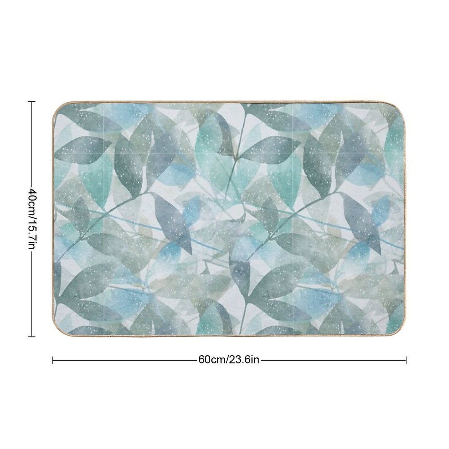 Leaf Pattern Design  Non-Slip Bath Mat