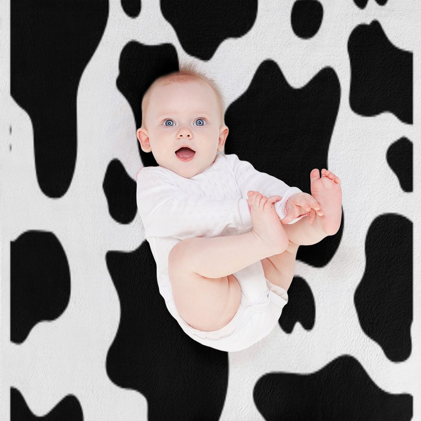 Cow Print Pattern Eco-conscious Throw Blanket