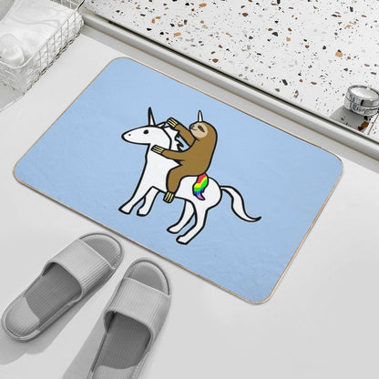 Slothicorn Riding Unicorn  Multi-Purpose Bath Mat