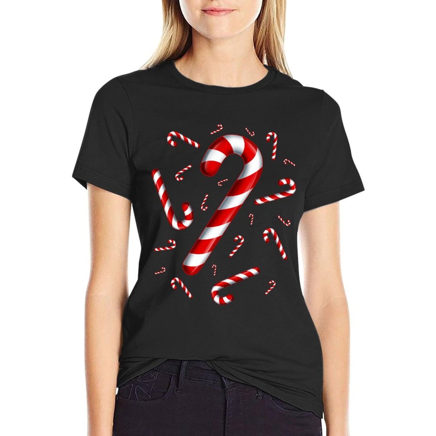 Candy Cane Christmas Candy Matching Family  Soft T-Shirt