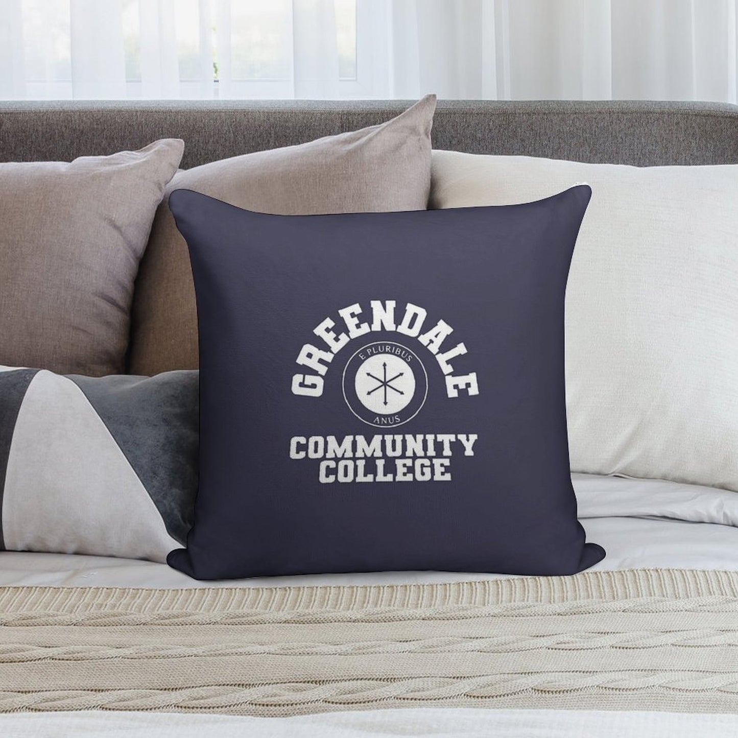 Greendale Community Collage Soft Ultra-Soft Texture Throw Pillow