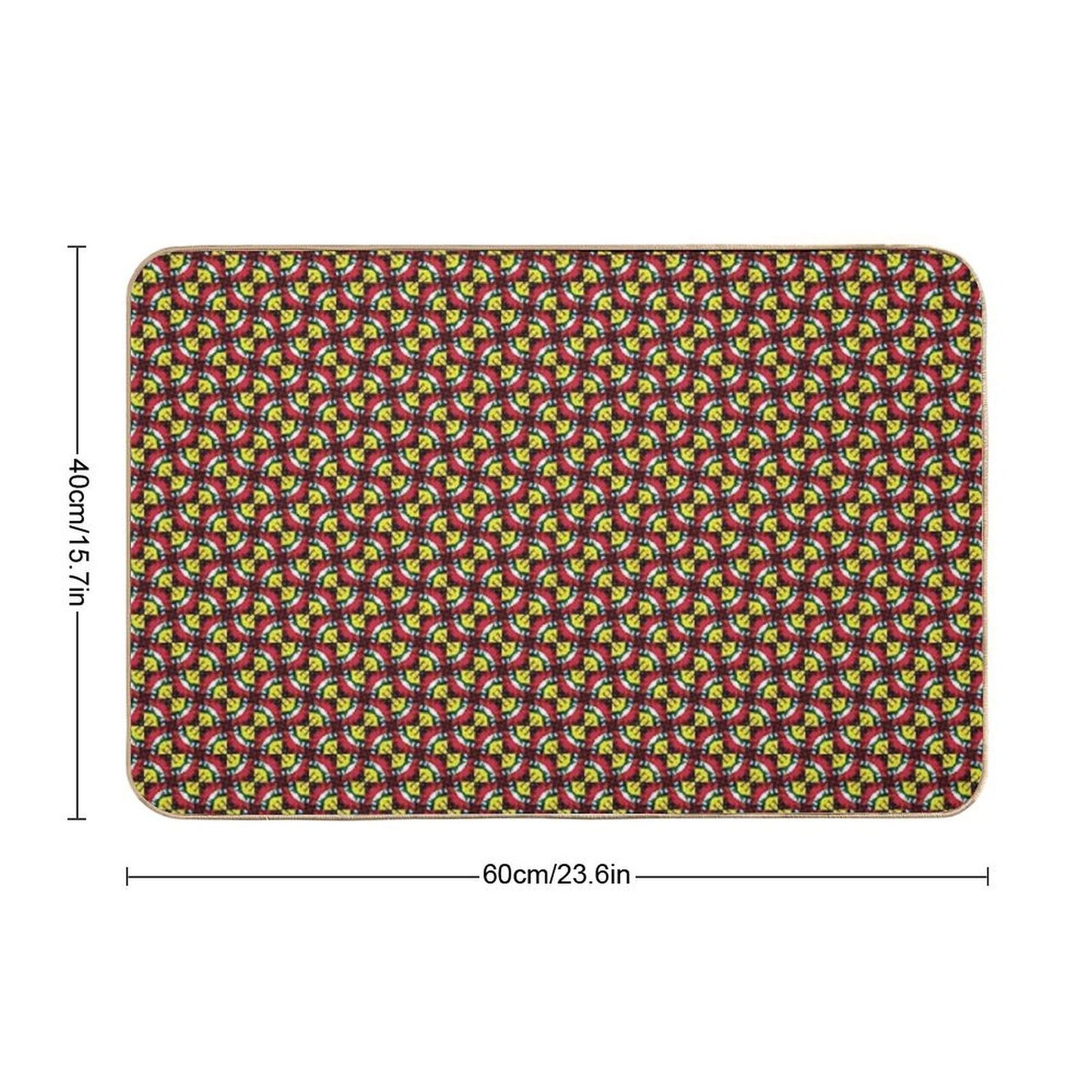 Festive Golden Bowtie Angled  Dirt-Trapping Bath Mat