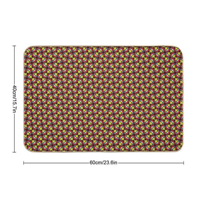 Festive Golden Bowtie Angled  Dirt-Trapping Bath Mat