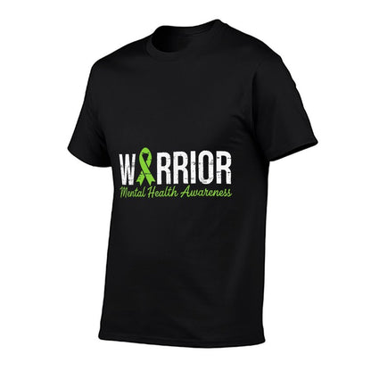 Mental Health Warrior Brain Illness Mental Health Awareness  Wrinkle-resistant T-Shirt