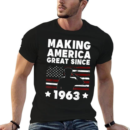 Making America Great Since 1963 60th Birthday  Heathered Texture T-Shirt