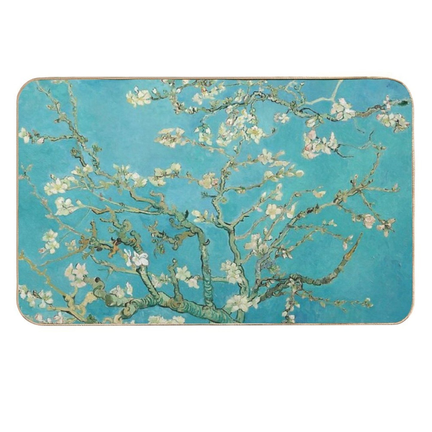 Almond Blossoms by Vincent Van Gogh  Easy To Clean Bath Mat
