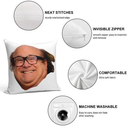 Danny Devito Soft Short Plush Fabric Throw Pillow