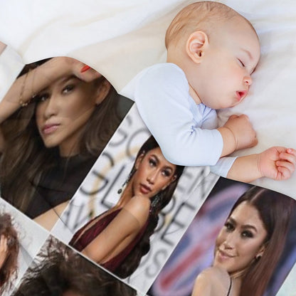 Zendaya Cute Photo Collage Durable Throw Blanket