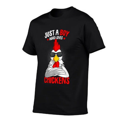 Just A Boy Who Loves Chickens  Vintage-inspired T-Shirt