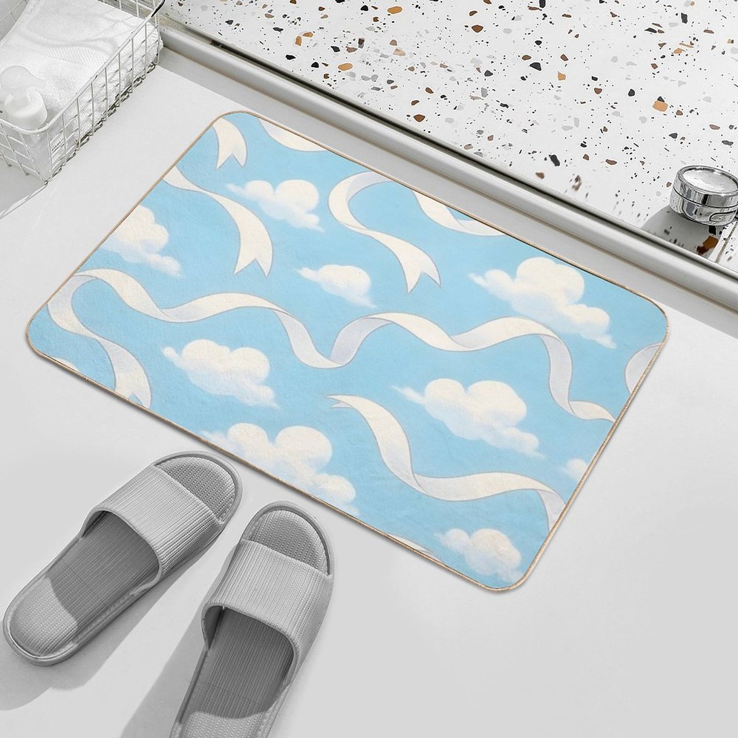 Oops! The Ribbons Slipped  Fade-Resistant Bath Mat