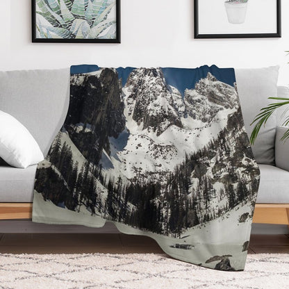 Delta Lake Landscape Plush Throw Blanket