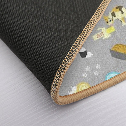 Cats Baking Cakes And Other Sweets, in Grey Durable Bath Mat