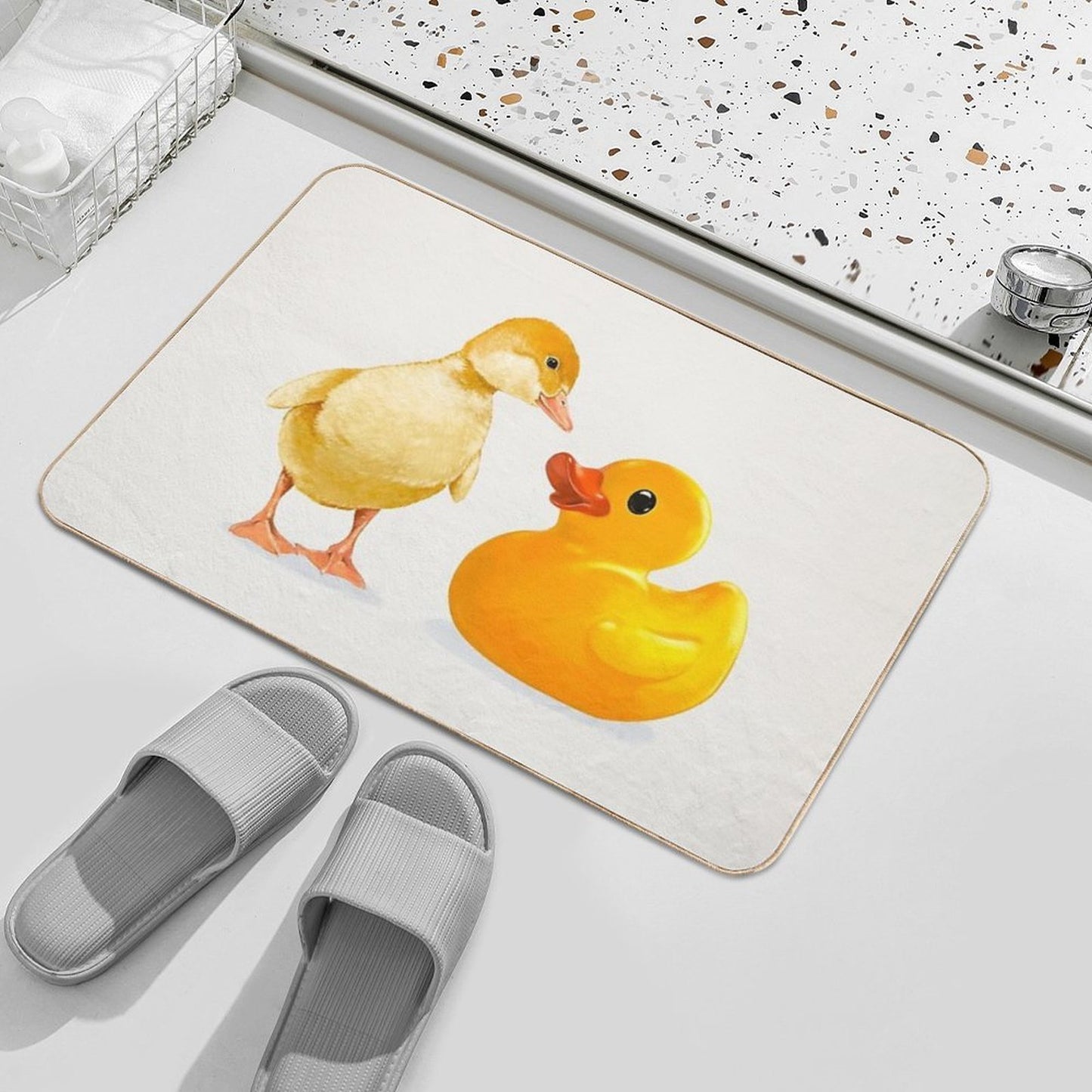 Little Duckling Meet A Friend  Pet-Safe Bath Mat