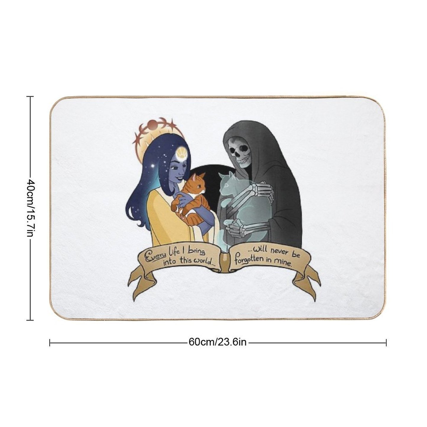 Life & Death  Repositionable Bath Mat