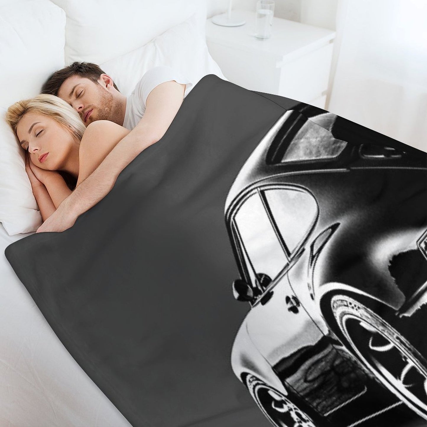 Porsche 911 on Grey Comfort Throw Blanket