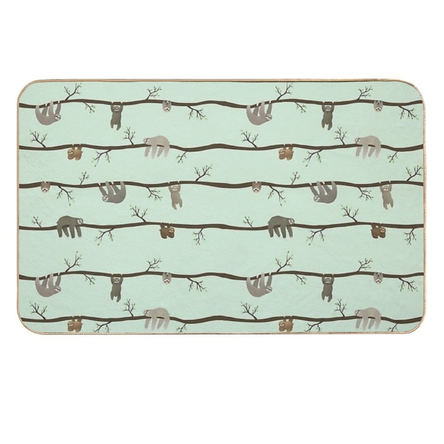 Sloths  Stain-Proof Bath Mat