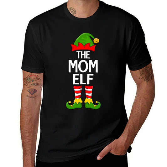 Mom Elf Xmas Matching Family Mama Elf Squad Christmas Women  Versatile T-Shirt