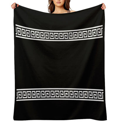 Greek Geometric Pattern Shrink-resistant Throw Blanket