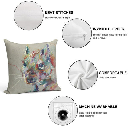 Little Degu Soft Short Plush Fabric Throw Pillow