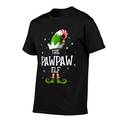 The PawPaw Elf Family Matching Group Christmas  Rolled Sleeves T-Shirt