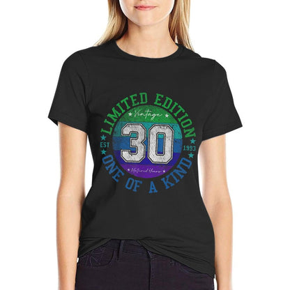 Vintage 1993 30 Year Old Gifts Limited Edition 30th Birthday  Oversized Silhouette T-Shirt