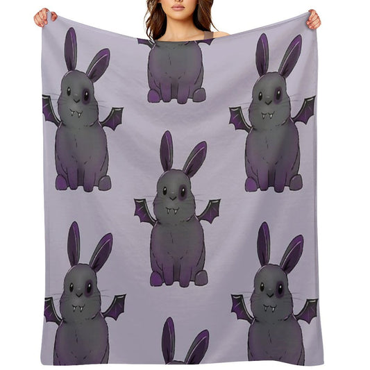 Hector The Spooky Bunny Shrink-resistant Throw Blanket