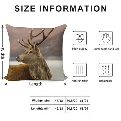Autumnal Stag Soft Warmth Comfort Throw Pillow