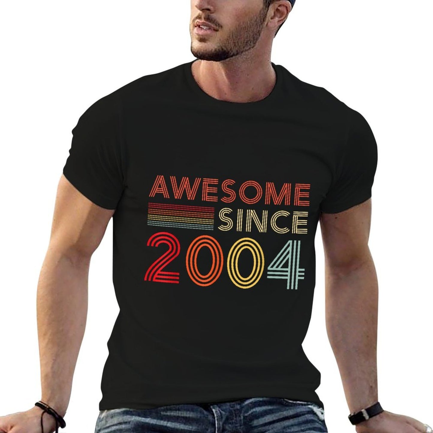 21 Birthday Decorations Men Women 2004 BDay 21st Birthday  Summer-ready Fabric T-Shirt
