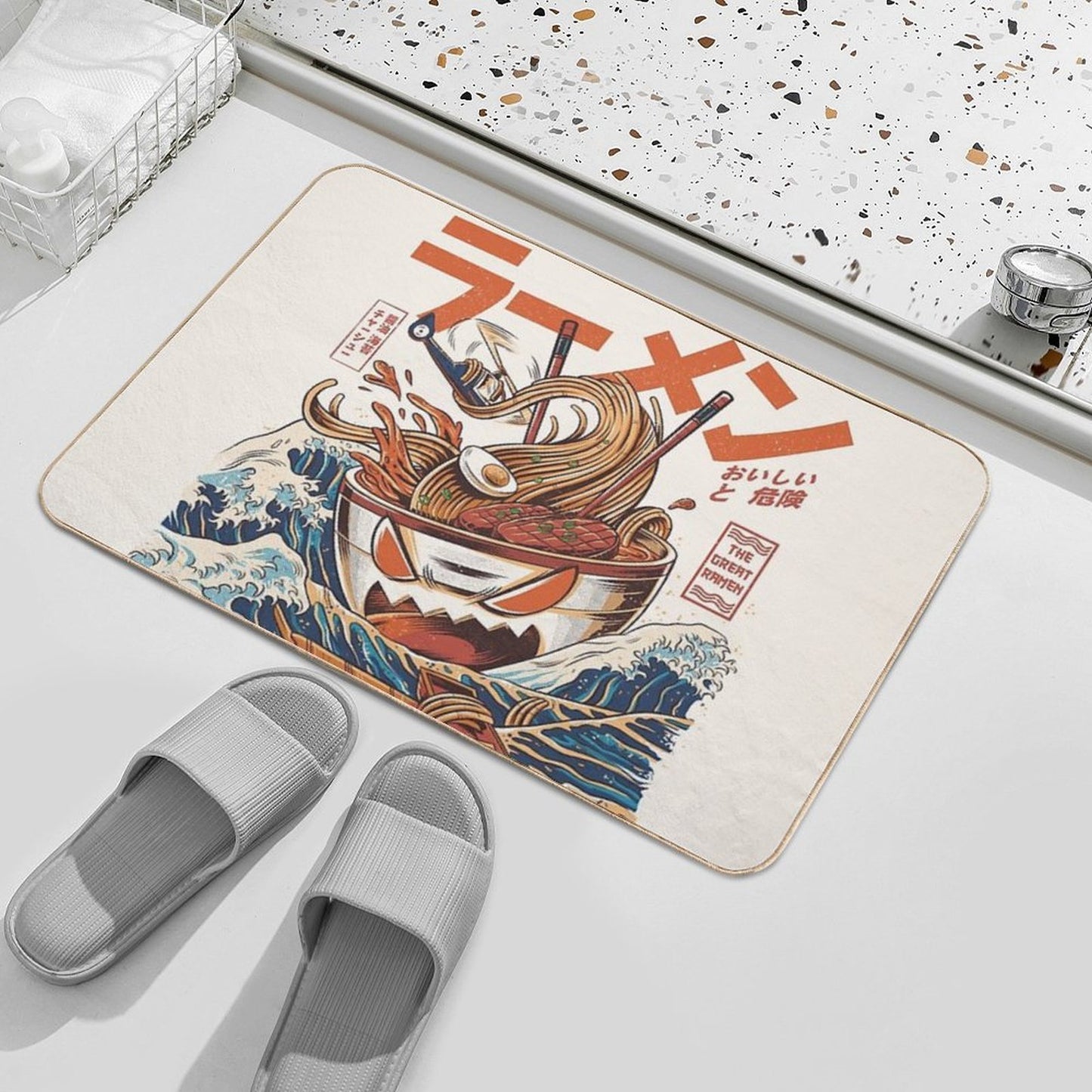 The Great Ramen Off Kanagawa  Stain-Proof Bath Mat