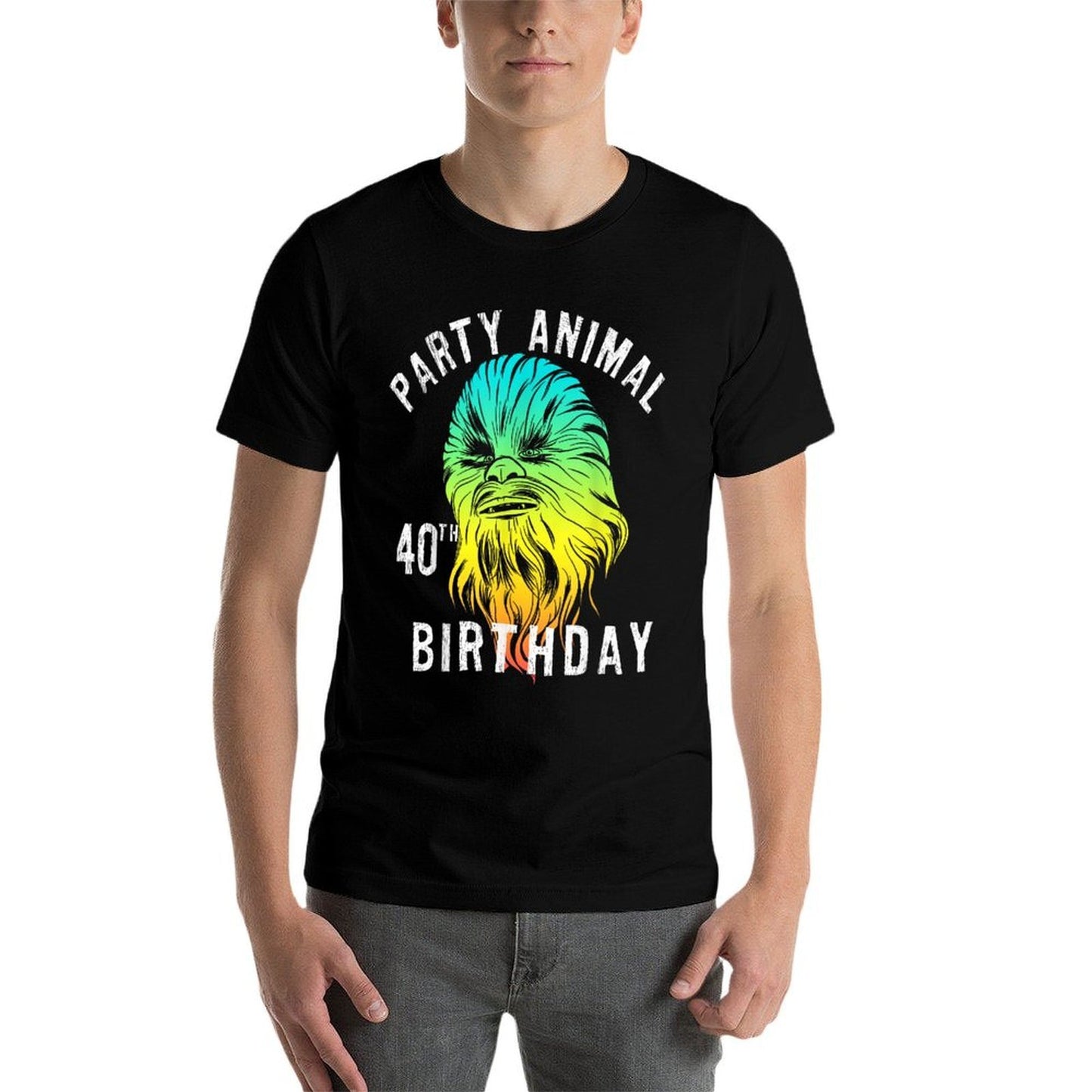 Star Wars Chewie Party Animal 40th Birthday Color Portrait  Soft T-Shirt