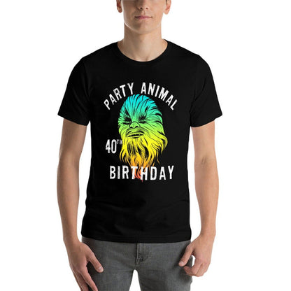 Star Wars Chewie Party Animal 40th Birthday Color Portrait  Soft T-Shirt