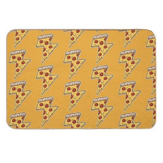 Thunder Cheesy Pizza  High-Traffic Bath Mat