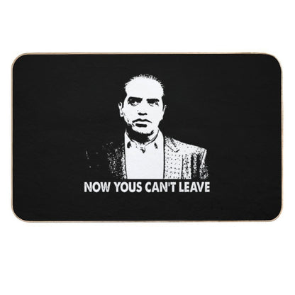 Now Yous Can't Leave Art Retro Black And White  Absorbent Bath Mat