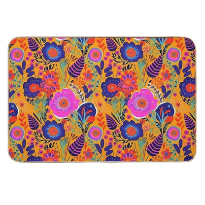Botanically Bold - 70's Retro  Easy To Clean Bath Mat