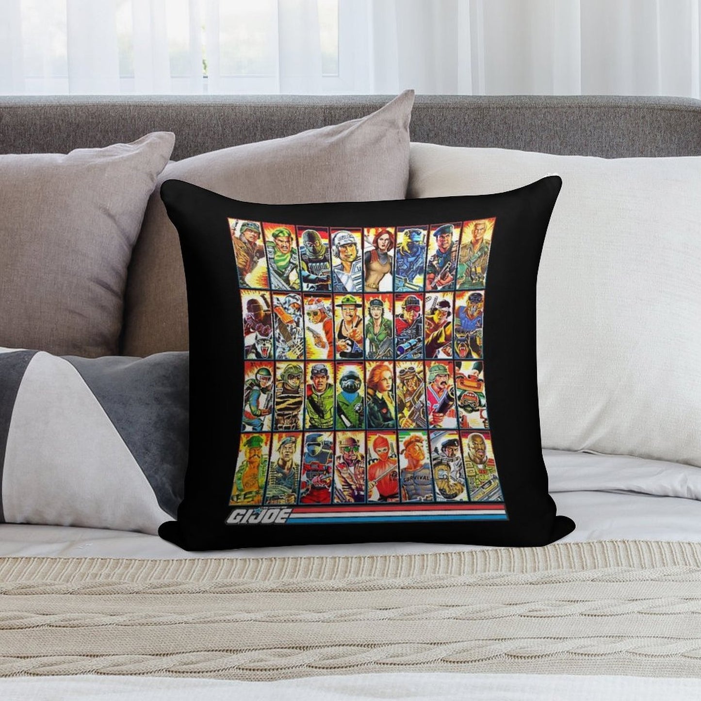 G.I. Joe in The 80s! Soft Easy Maintenance Throw Pillow