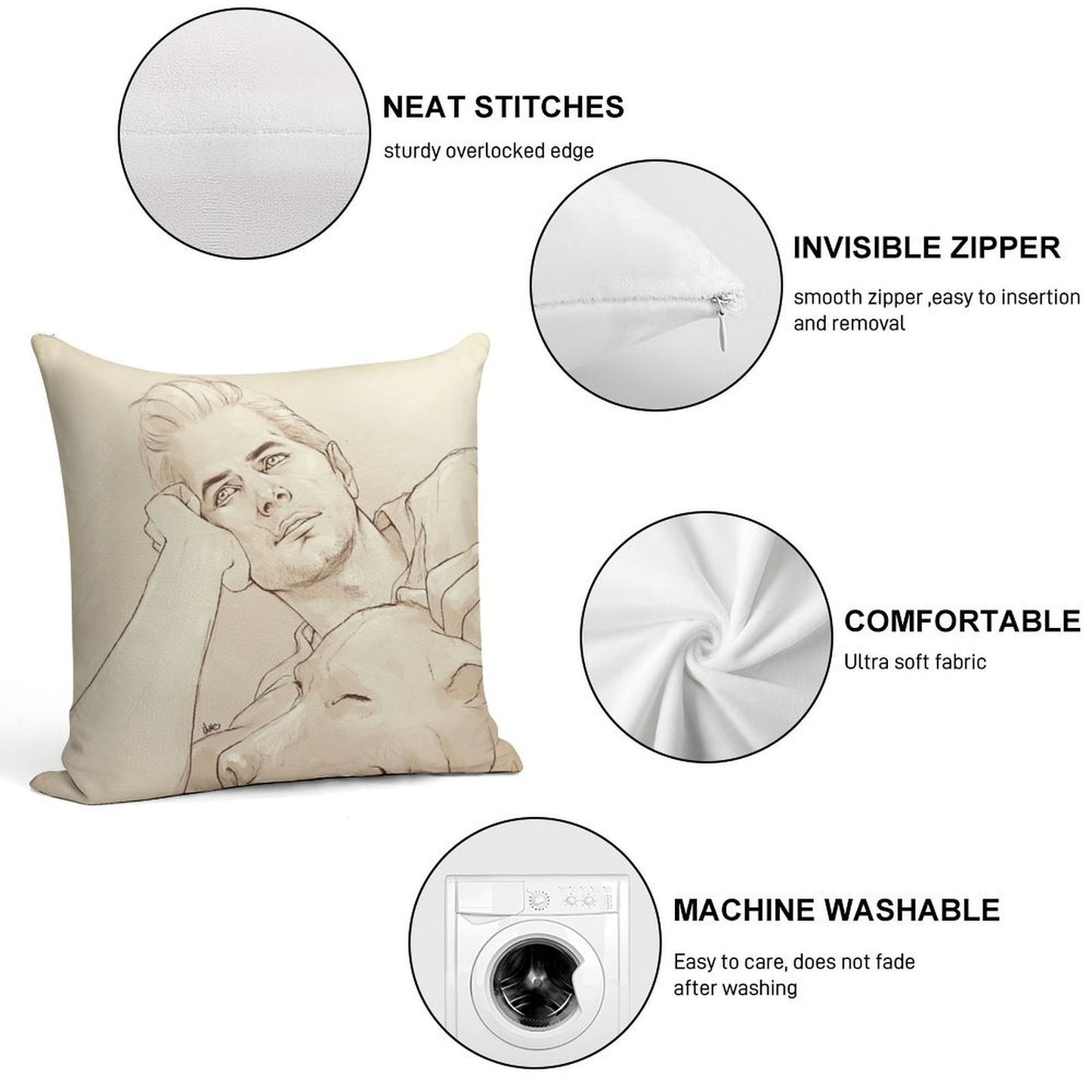 Looking at Her (dreamy!Cullen) Soft Bedroom Essential Throw Pillow