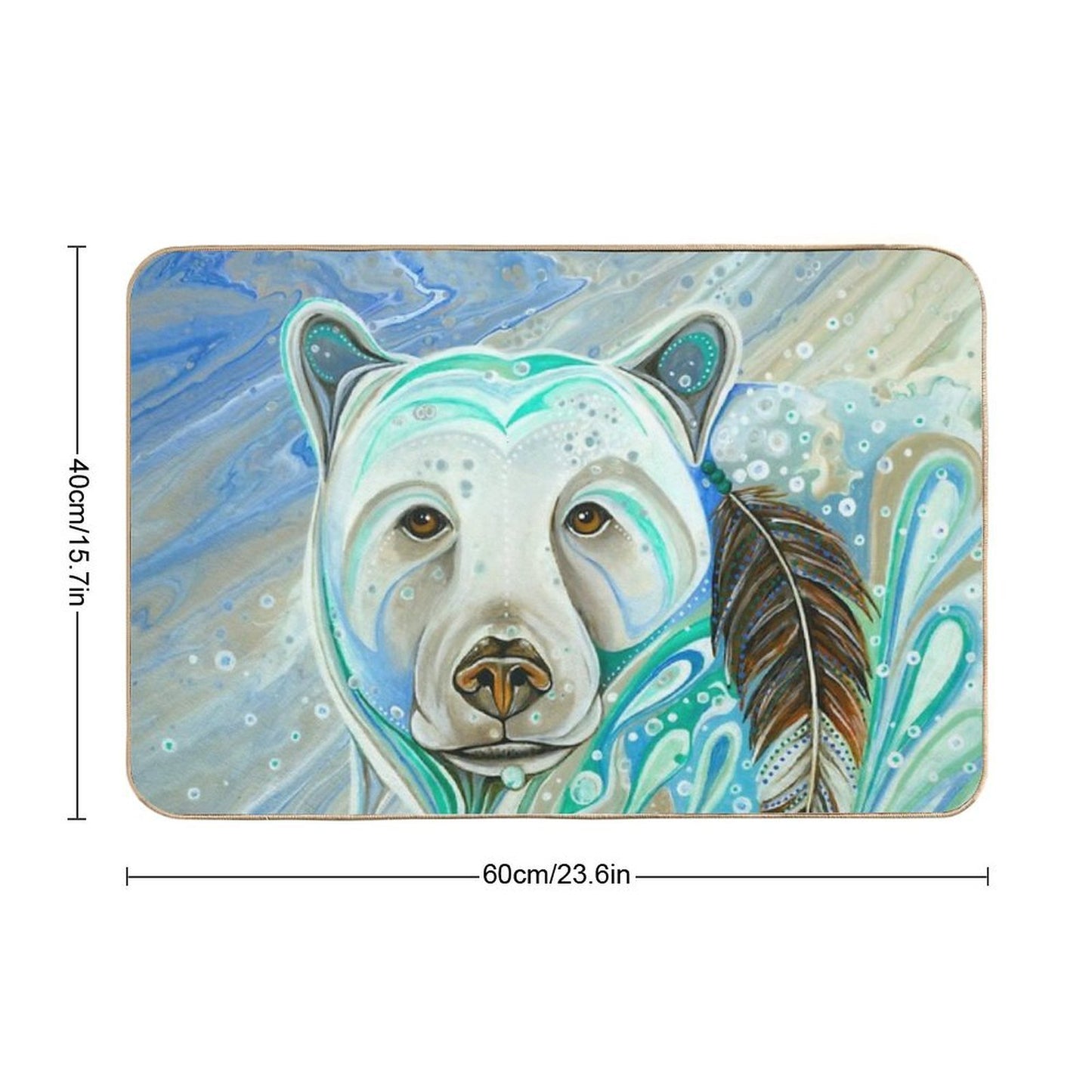 Spirit Bear  Easy Maintenance Bath Mat