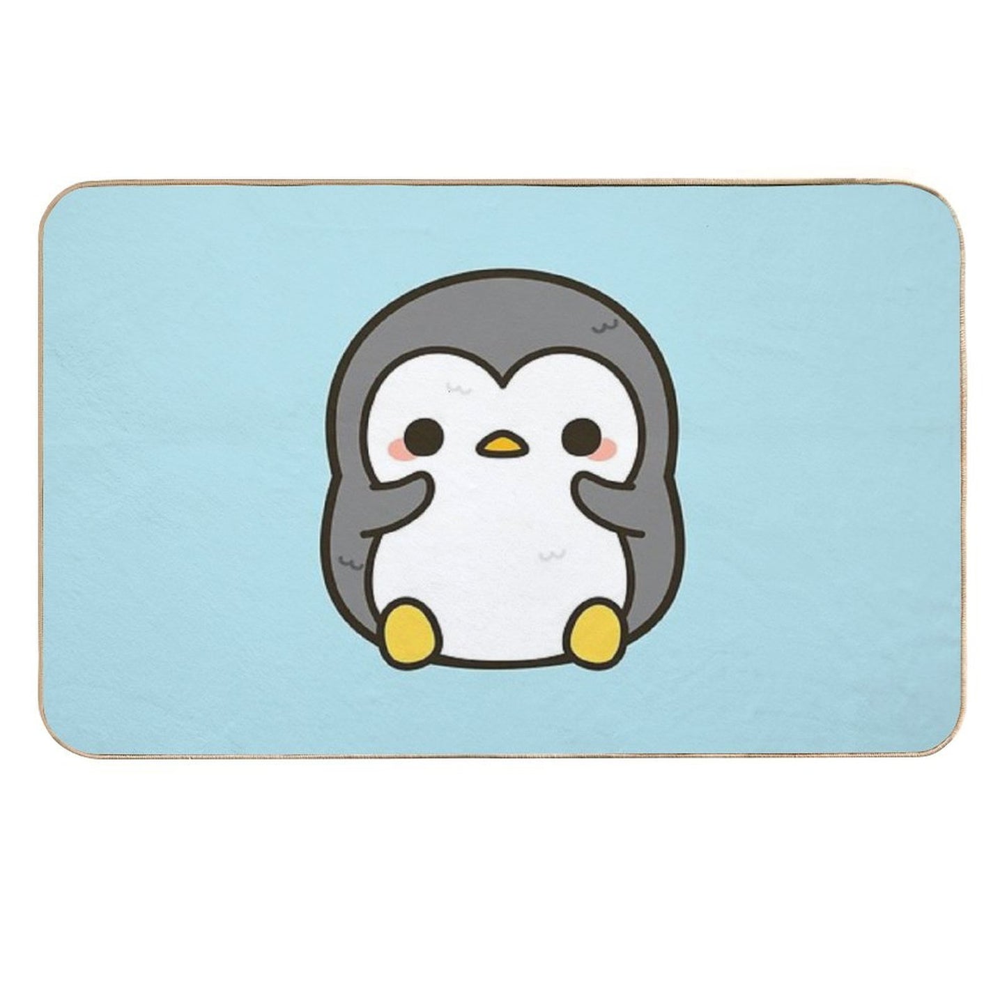 Shy Penguin  Dirt-Trapping Bath Mat
