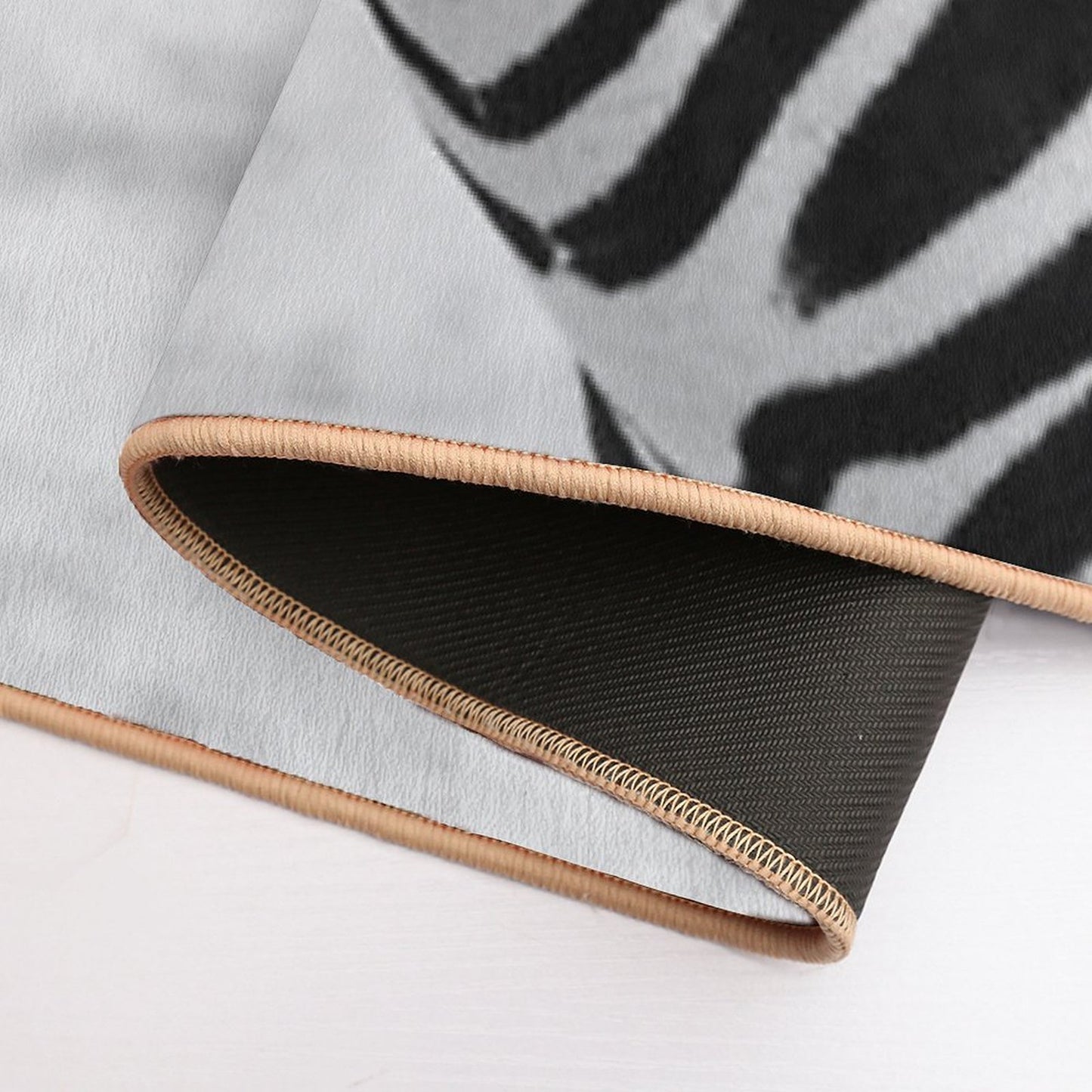 Zebra in Mono  Repositionable Bath Mat