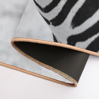 Zebra in Mono  Repositionable Bath Mat