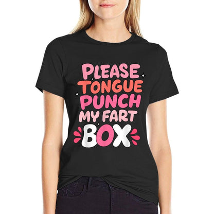 Inappropriate Please Tongue Punch Funny Cringe Men Women  Vintage-inspired T-Shirt