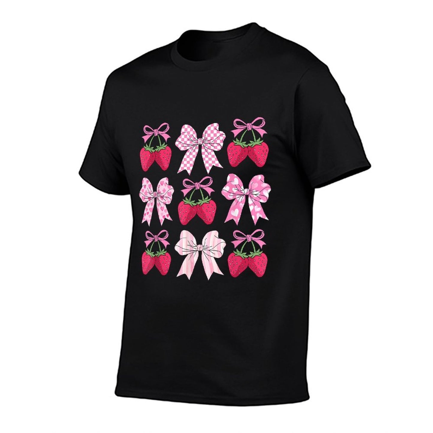 Strawberry Coquette Bow Aesthetic Strawberries Fruit Season  Classic T-Shirt