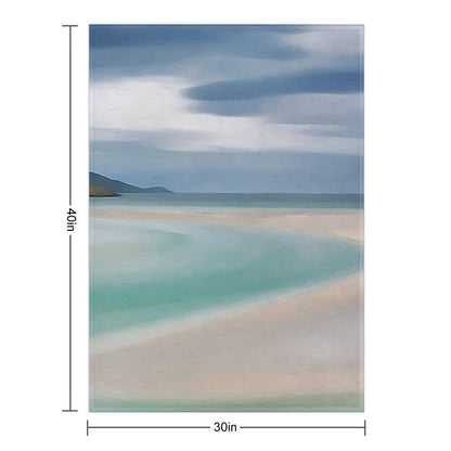 Isle of Harris Beach, Scotland Easy Care Throw Blanket