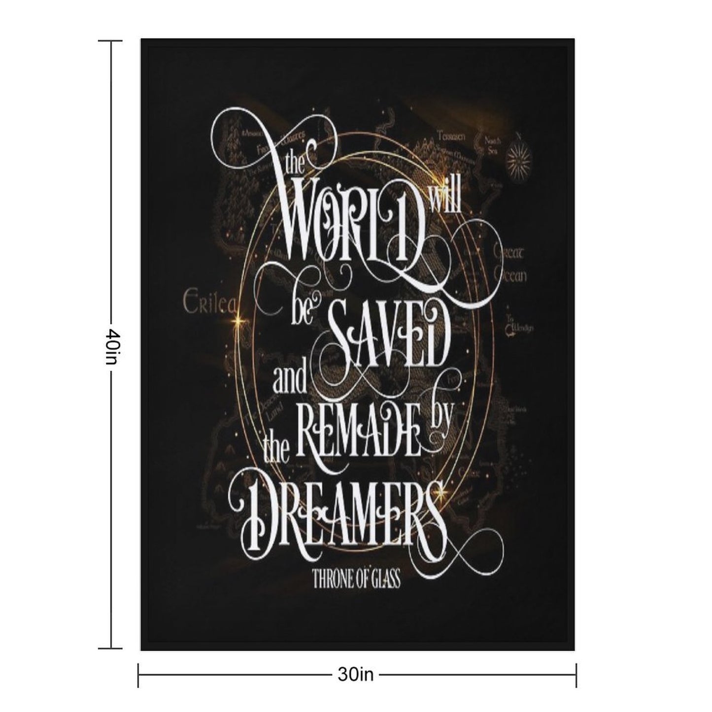 Throne of Glass - The World Will Be Saved And Remade by The Dreamers Multi-functional Throw Blanket