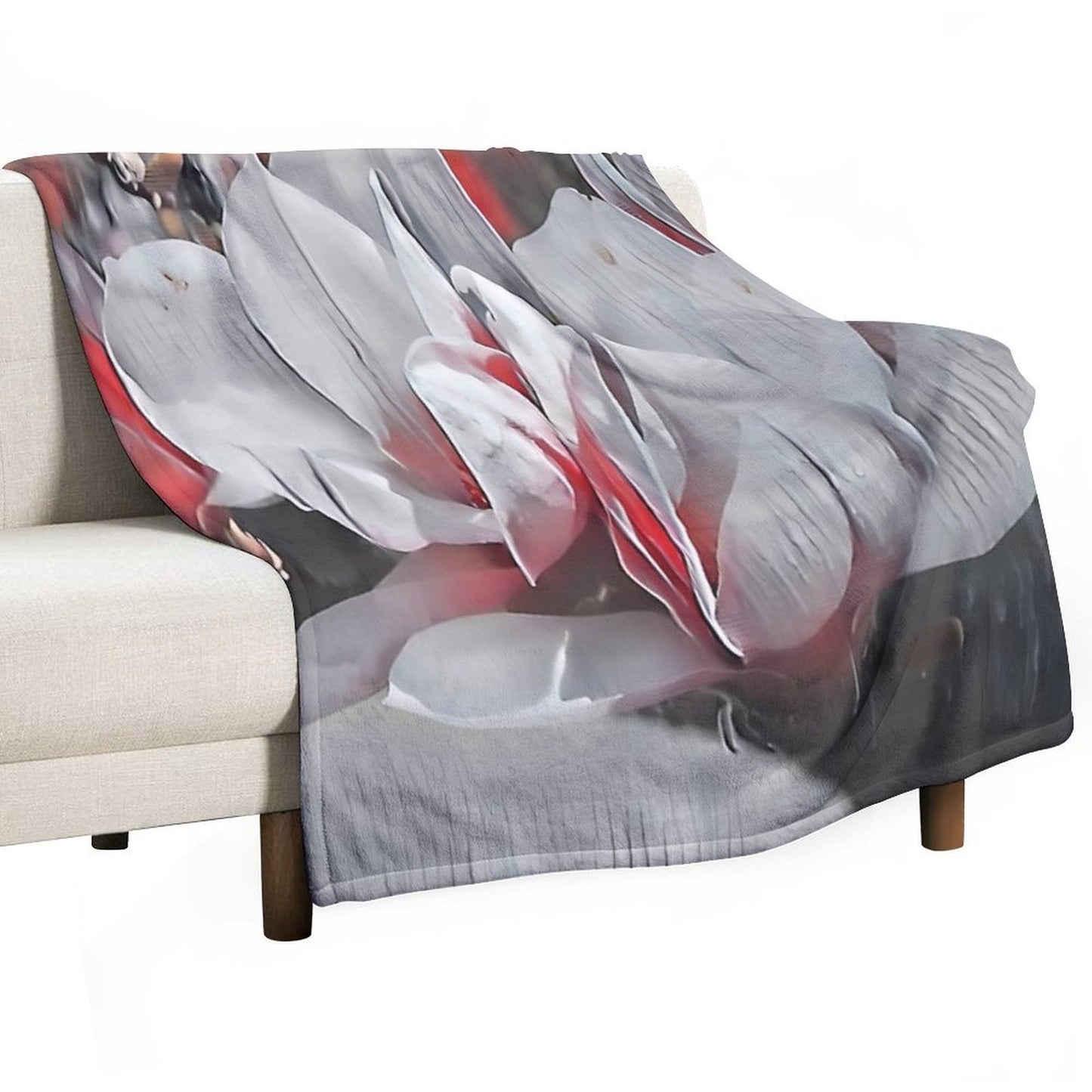 5 Ways Striking Red & White Lotus Bloom Elevates Your Floral Style Easy Care Throw Blanket