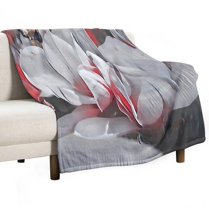 5 Ways Striking Red & White Lotus Bloom Elevates Your Floral Style Easy Care Throw Blanket