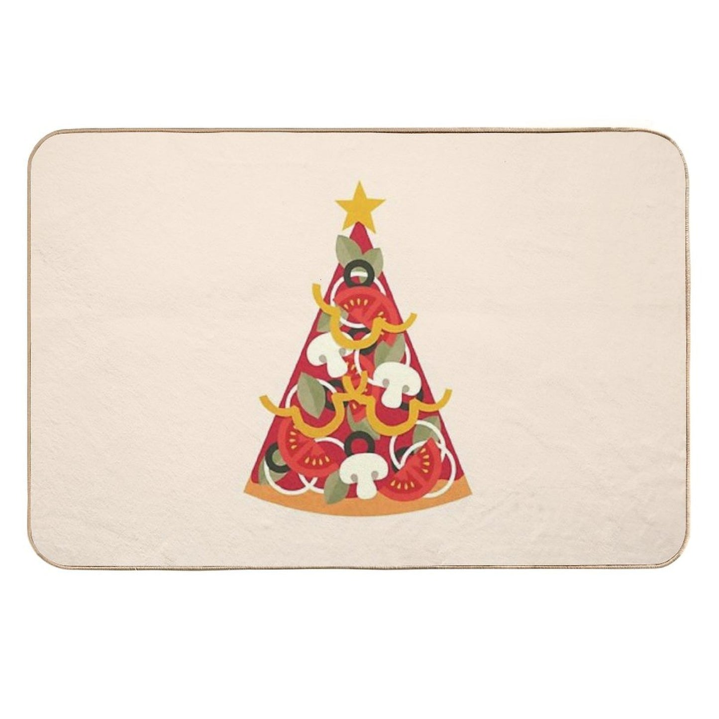 Pizza on Earth - Vegetarian Version Durable Bath Mat