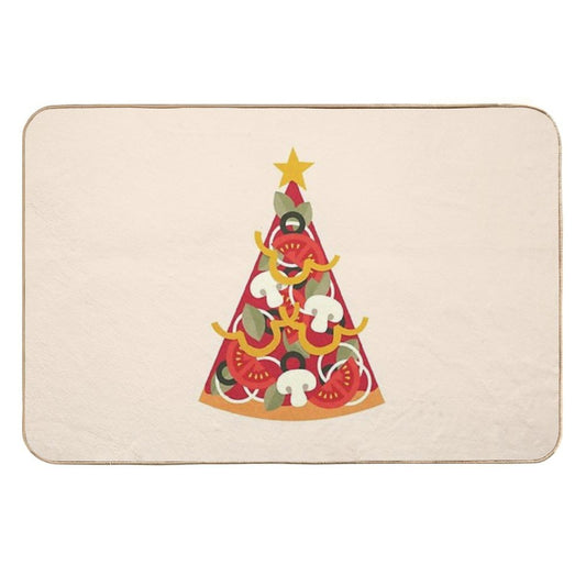 Pizza on Earth - Vegetarian Version Durable Bath Mat